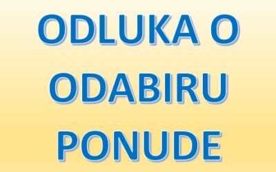 ODLUKA O ODABIRU PONUDE (JAVNI POZIV 1/2026)